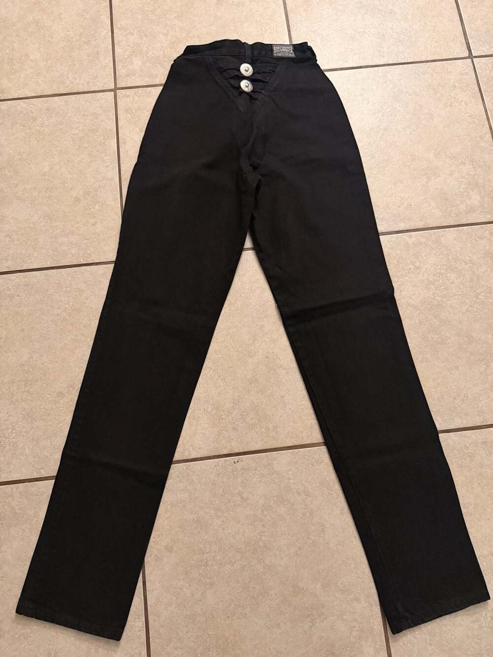 Roughrider by Circle T Vintage Black Western Jeans Style 3606 Size 5/6